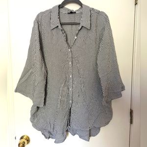 Premise Striped Button Up Top